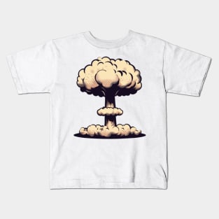 nuclear bomb mushroom cloud atomic war Kids T-Shirt